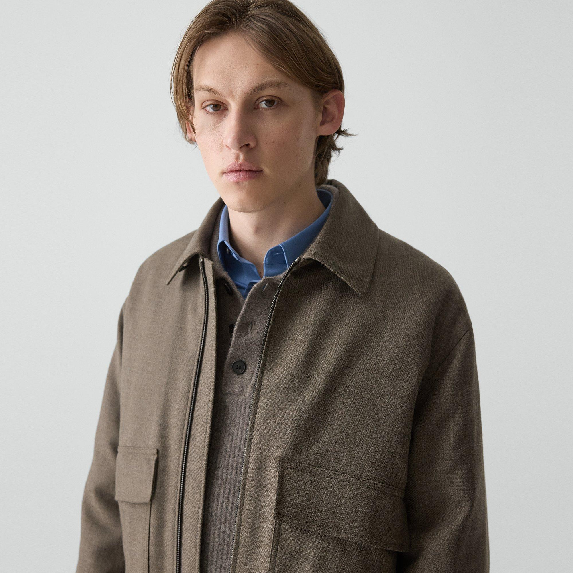 Modern Aviator Jacket in Dapper Wool - 5