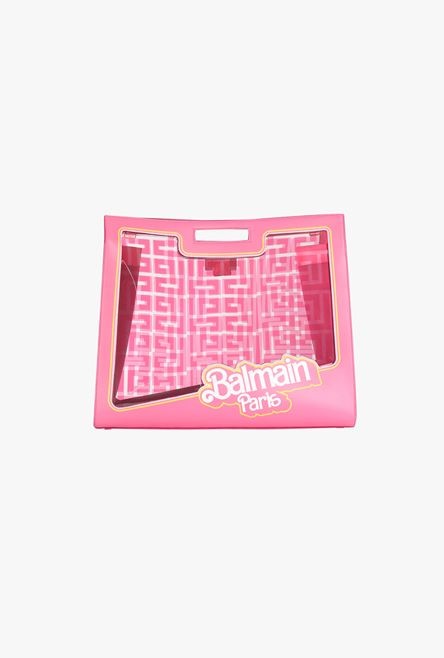 Balmain x Barbie - Pink calfskin 1945 tote bag - 1