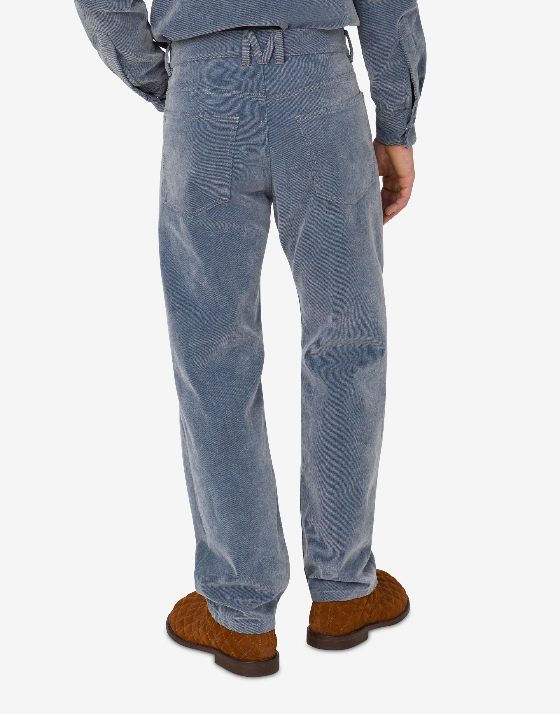 FLOCKED DENIM PANTS - 3