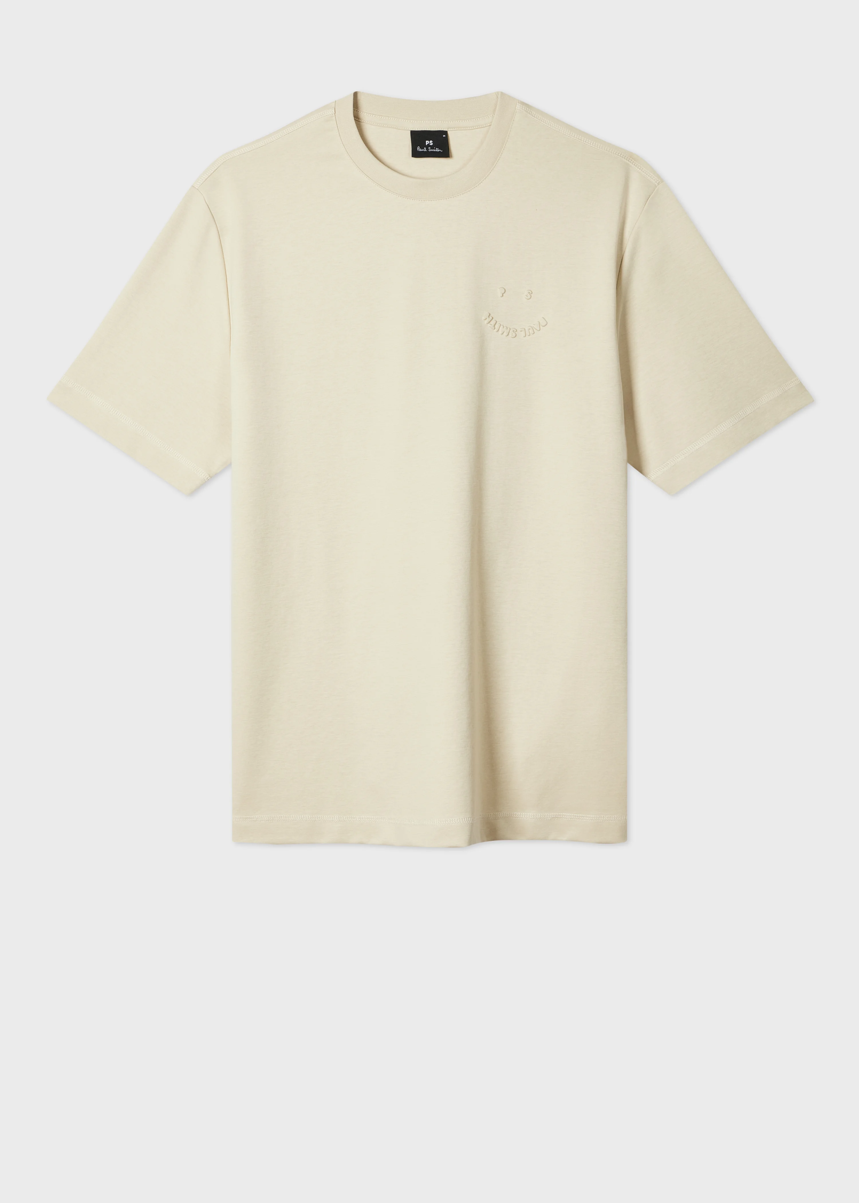Ecru Happy Logo T-Shirt - 1