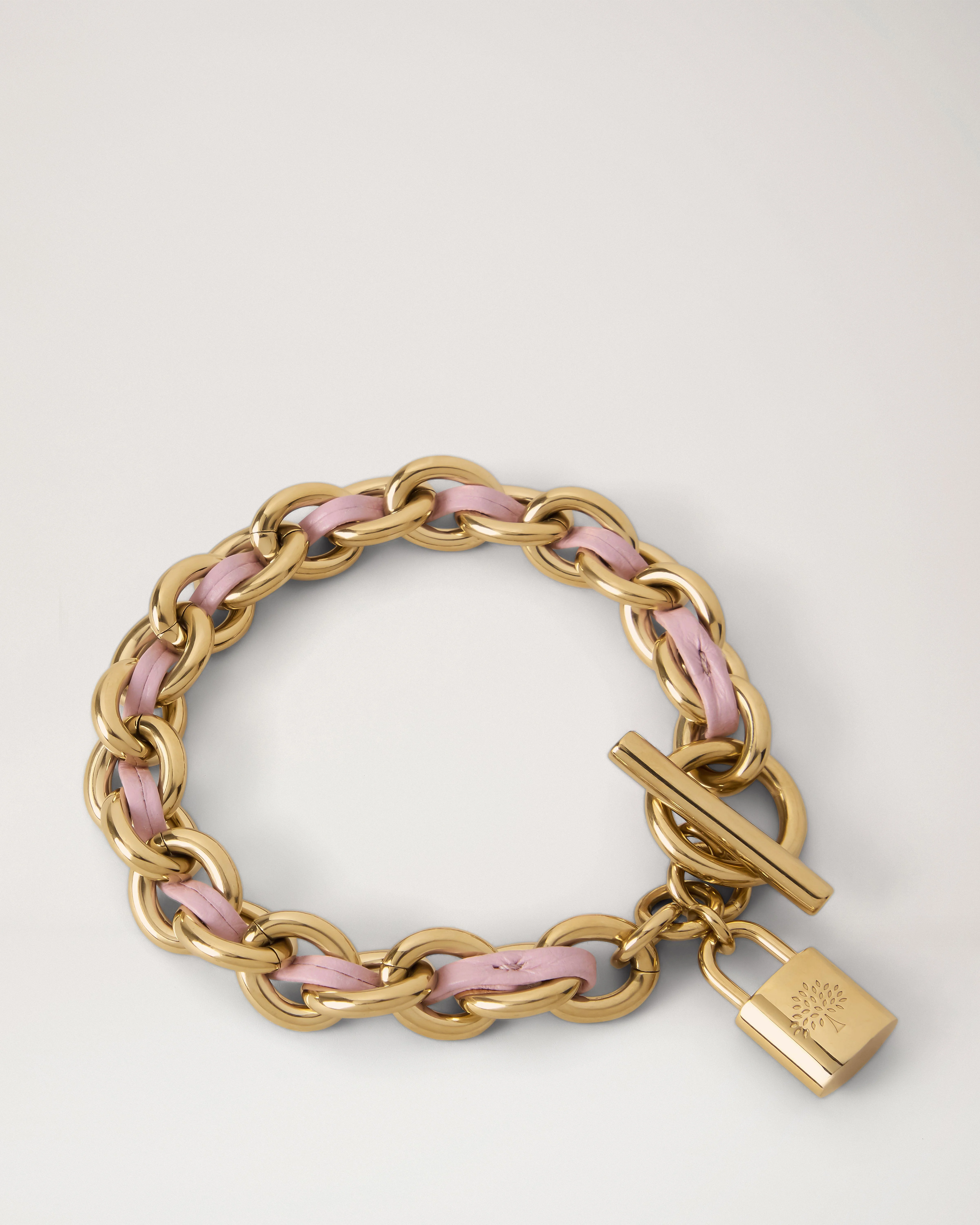 Lily Leather Chain Bracelet Small
Powder Pink Small Classic Grain & Plated Stainless Steel - 1