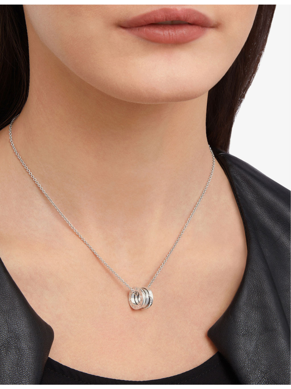 B.zero1 18ct white-gold and 0.14ct brilliant-cut diamond pendant necklace - 6
