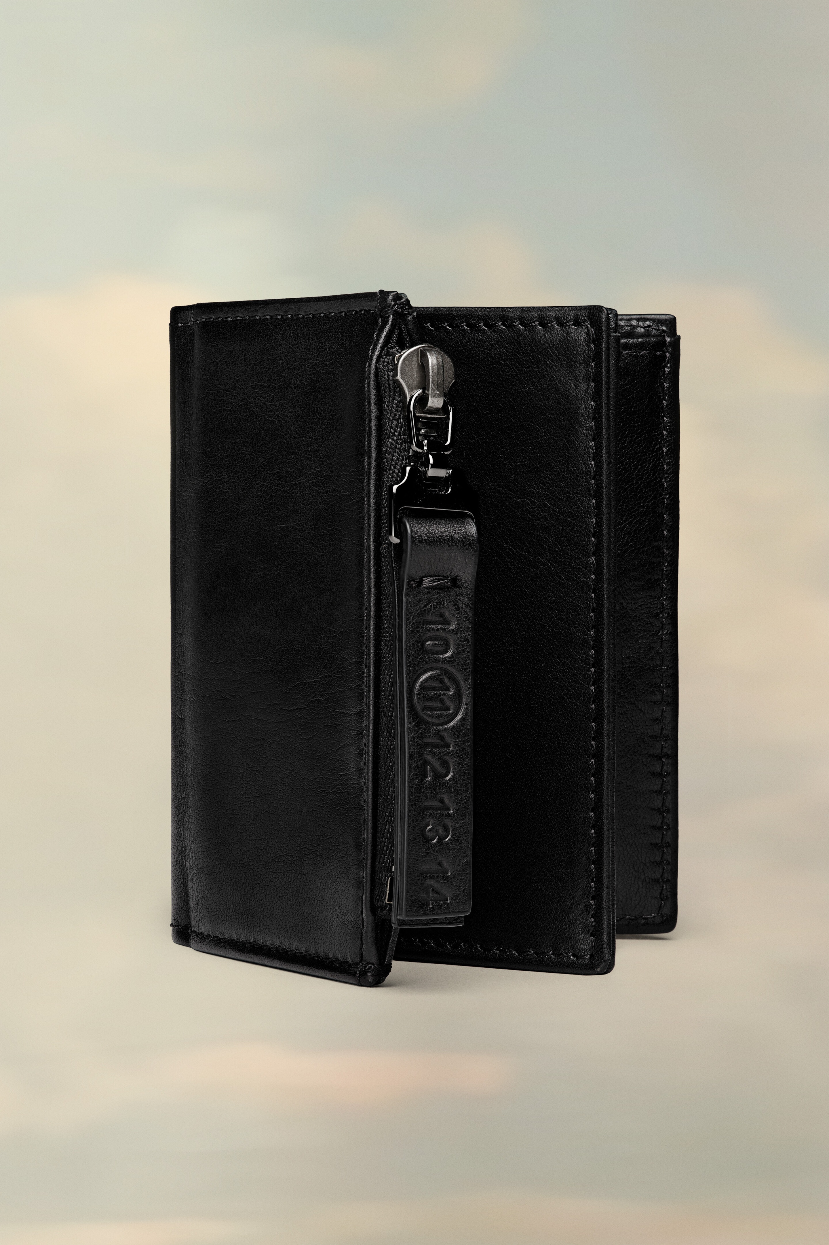 Leather zip wallet - 1