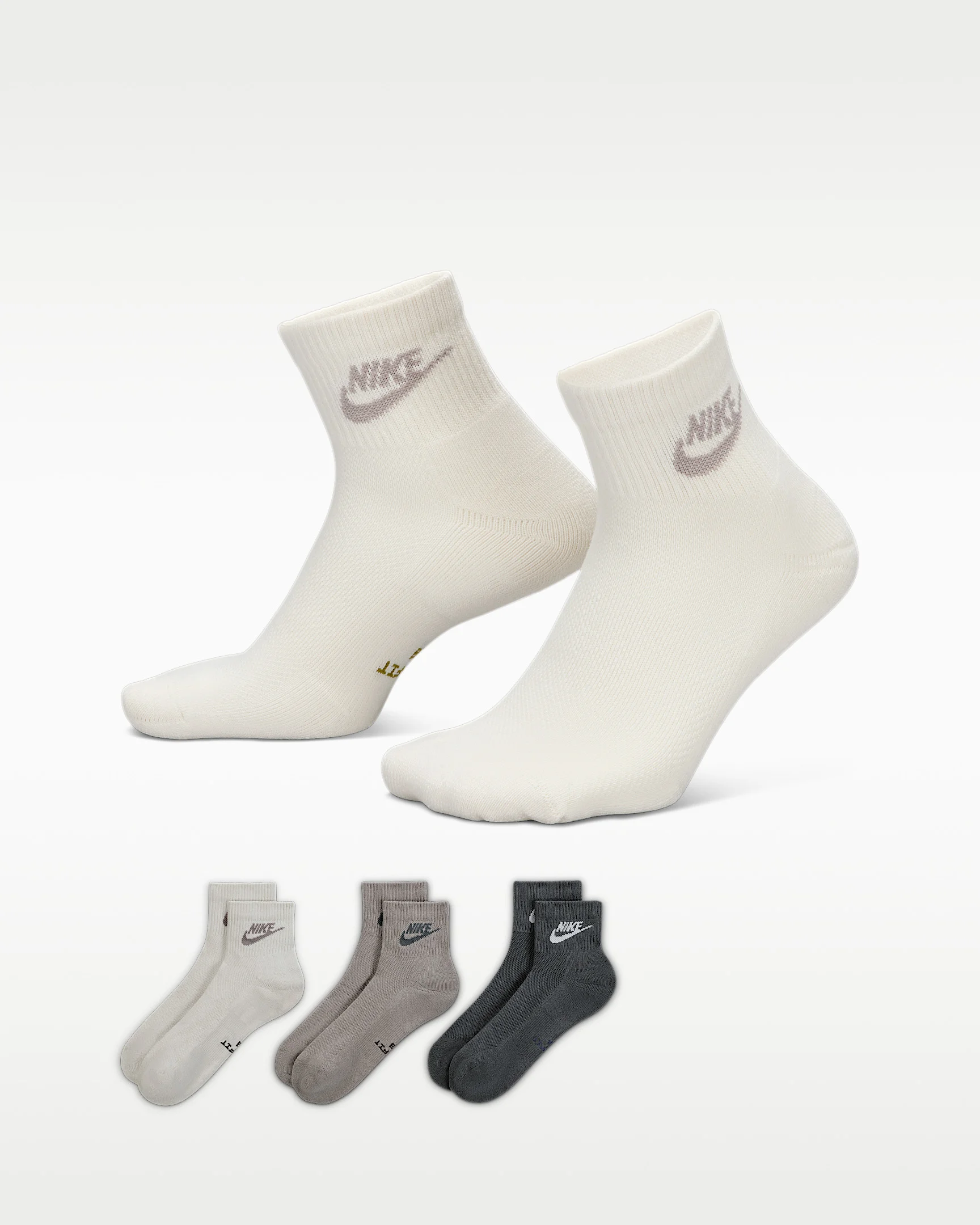 Nike Everyday Elevated Ankle Socks (3 Pairs) - 1