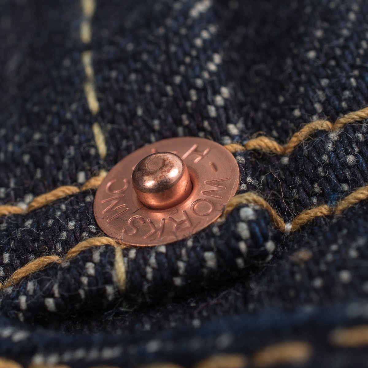 IH-888S-21 21oz Selvedge Denim Medium/High Rise Tapered Cut Jeans - Indigo - 9