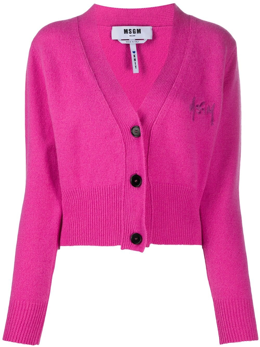 v-neck buttoned cardigan - 1