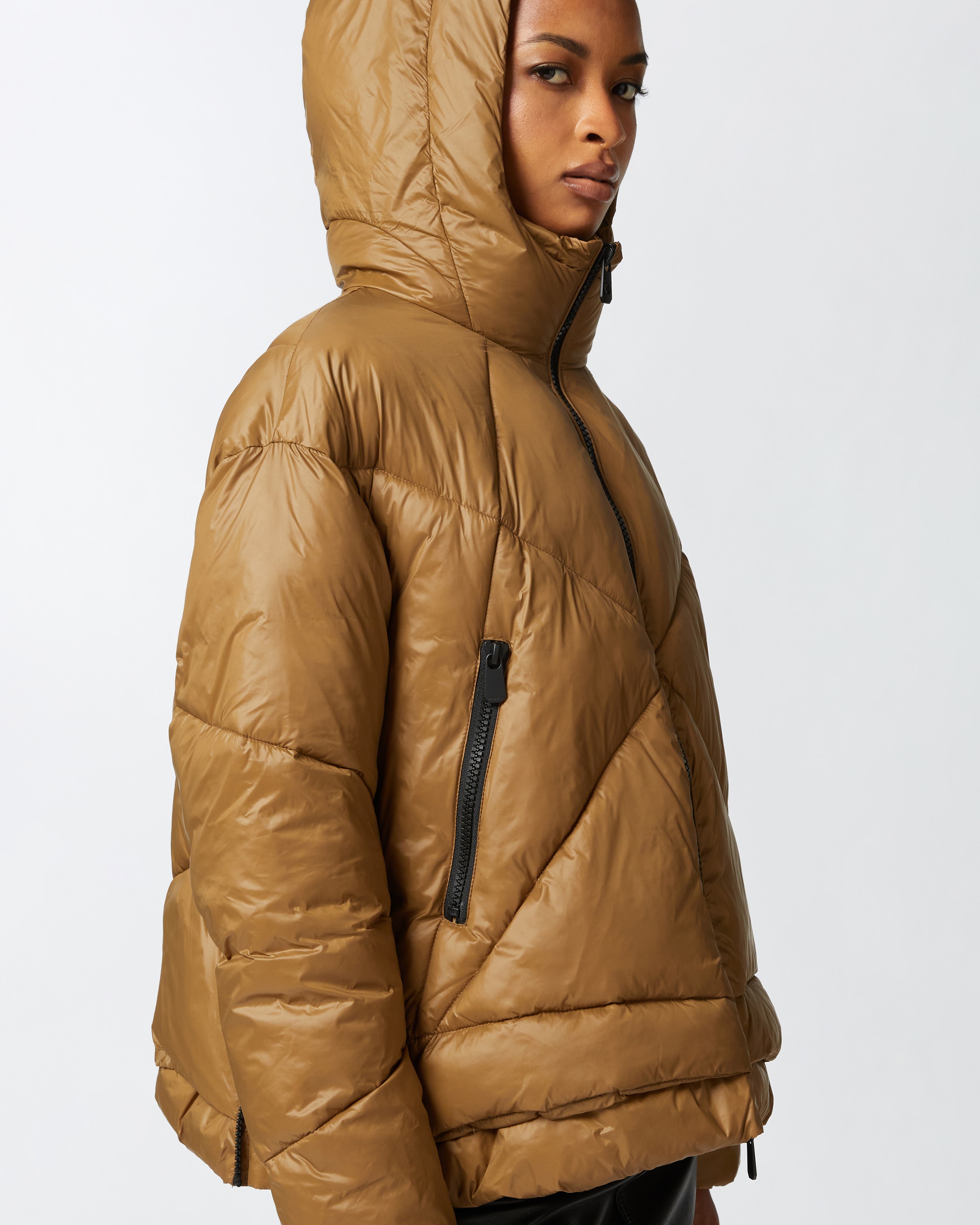 TECHNICAL CANVAS PADDED PUFFER WITH HOOD - 5