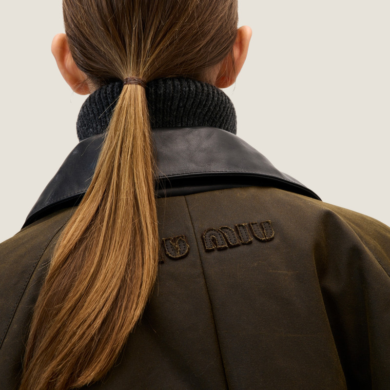 Waxed canvas blouson jacket 5