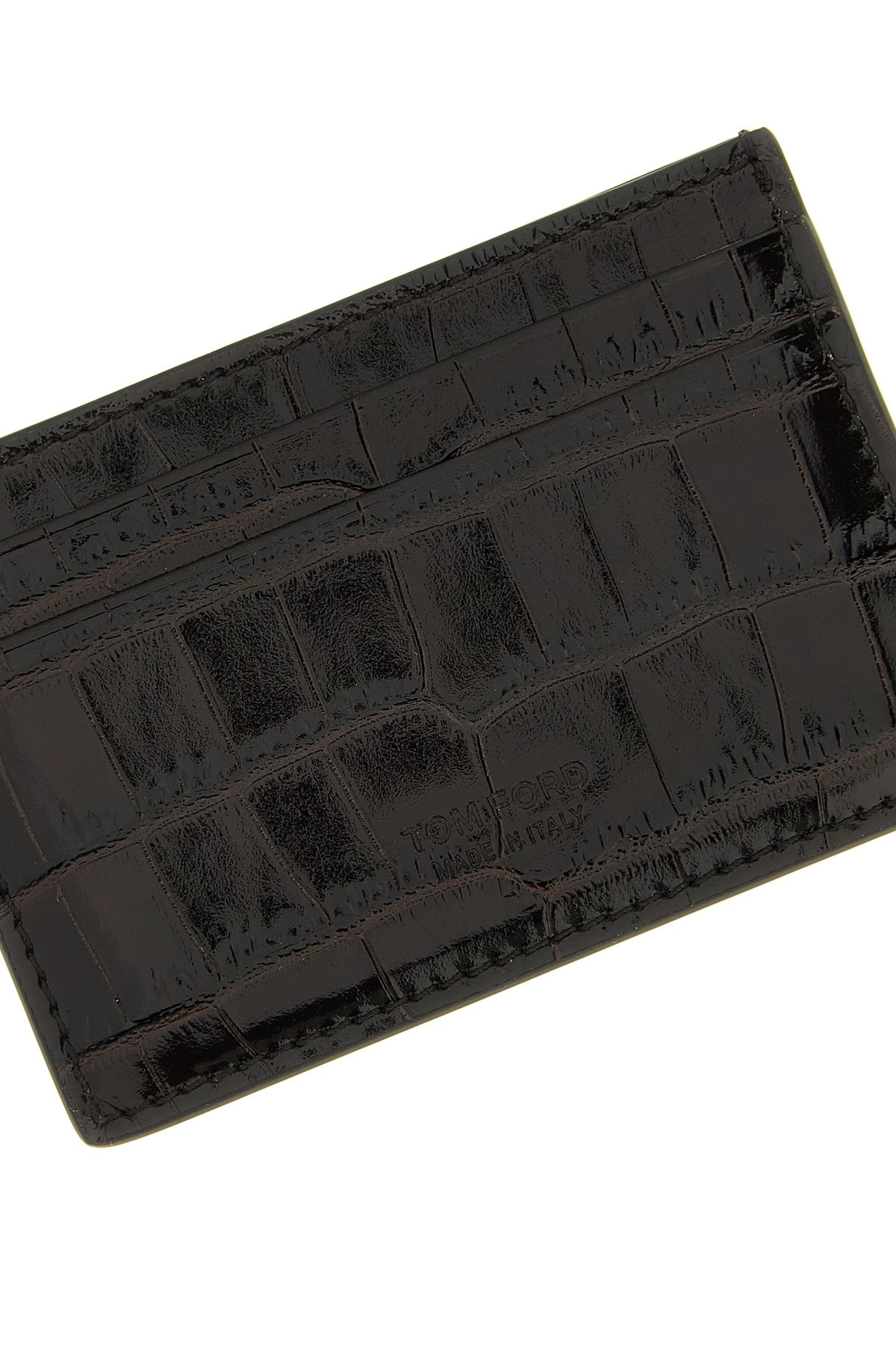 Crocodile leather card holder - 3