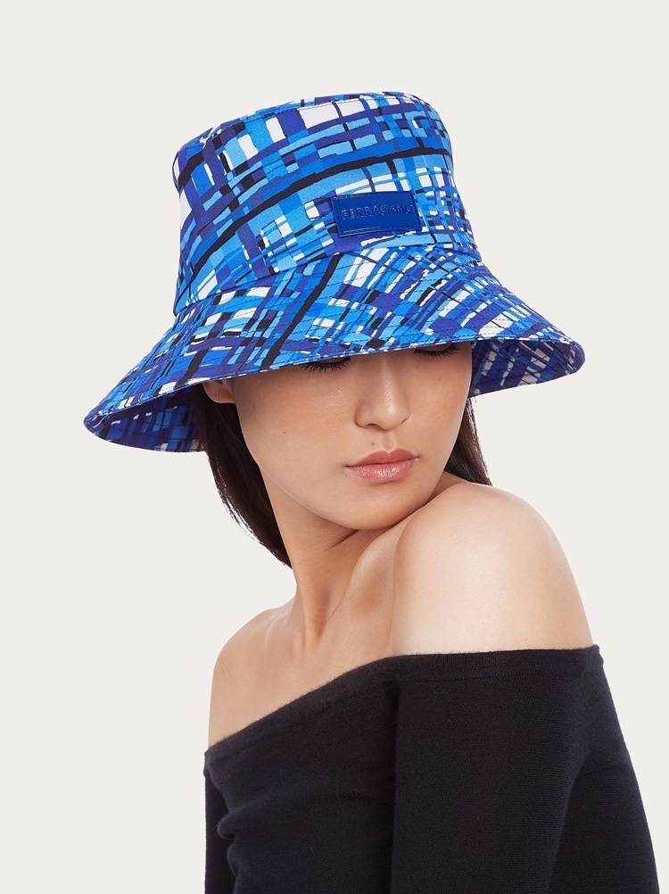 CHECK PRINT BUCKET HAT - 3