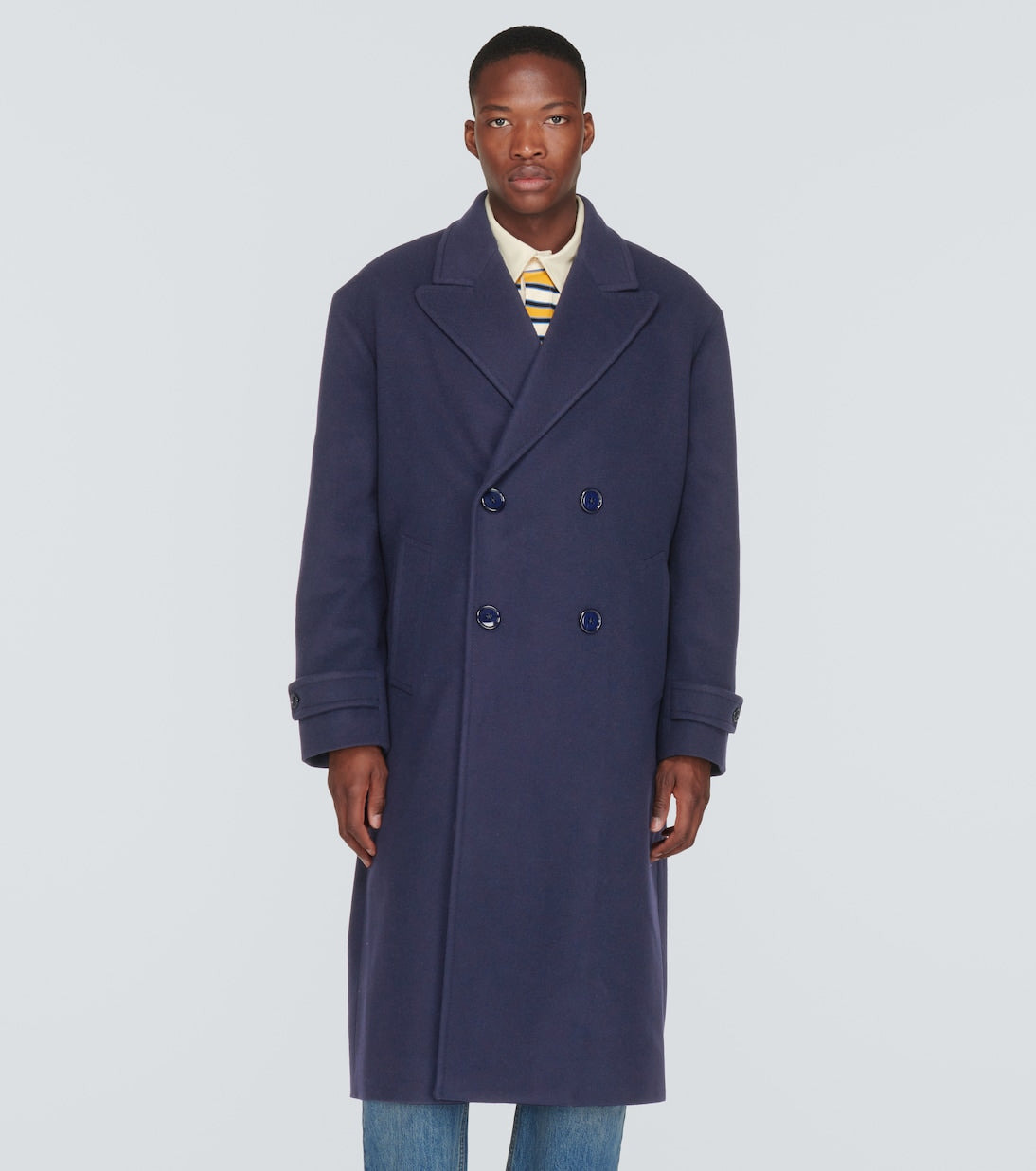 Gucci Men Double-Breasted Wool Overcoat - 5