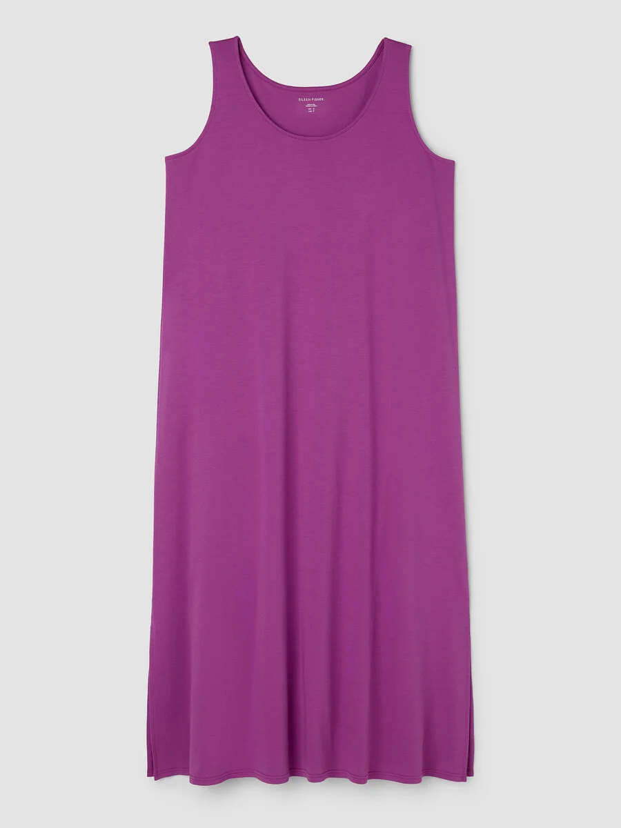 Organic Cotton Interlock Tank Sleep Dress - 1