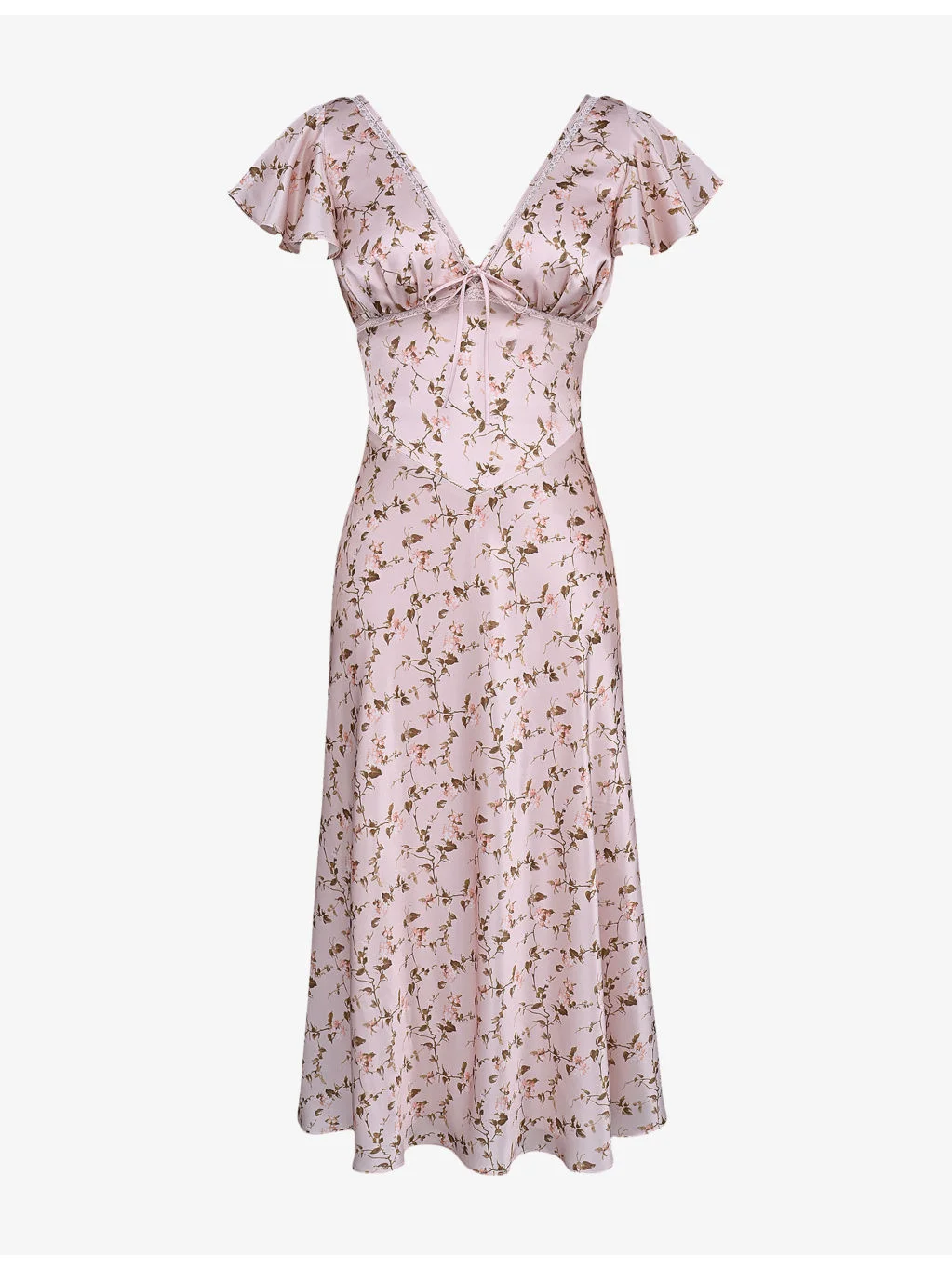 Ravella Floral-Print Silk Midi Dress - 1