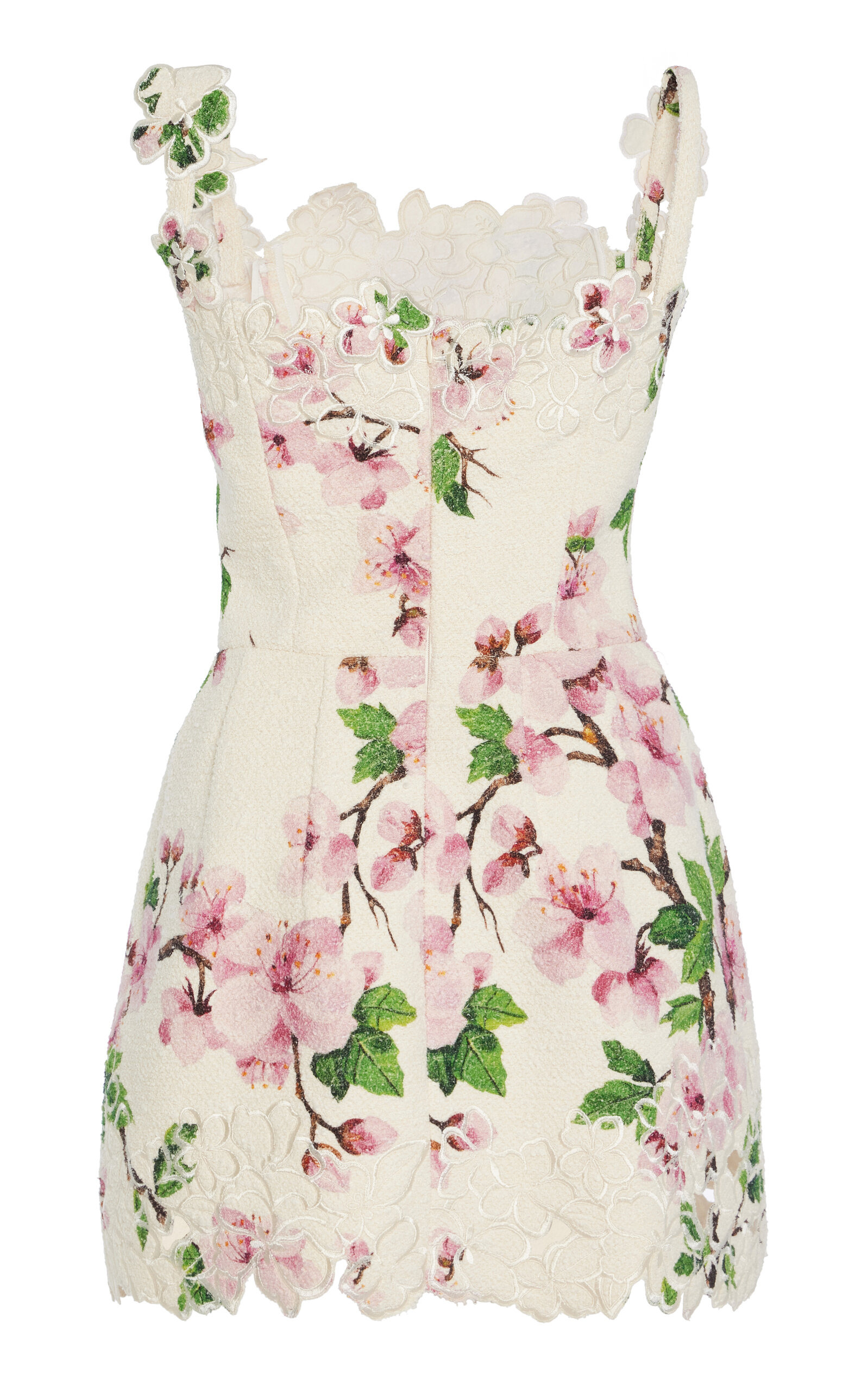 Embroidered Tweed Mini Dress ivory - 5