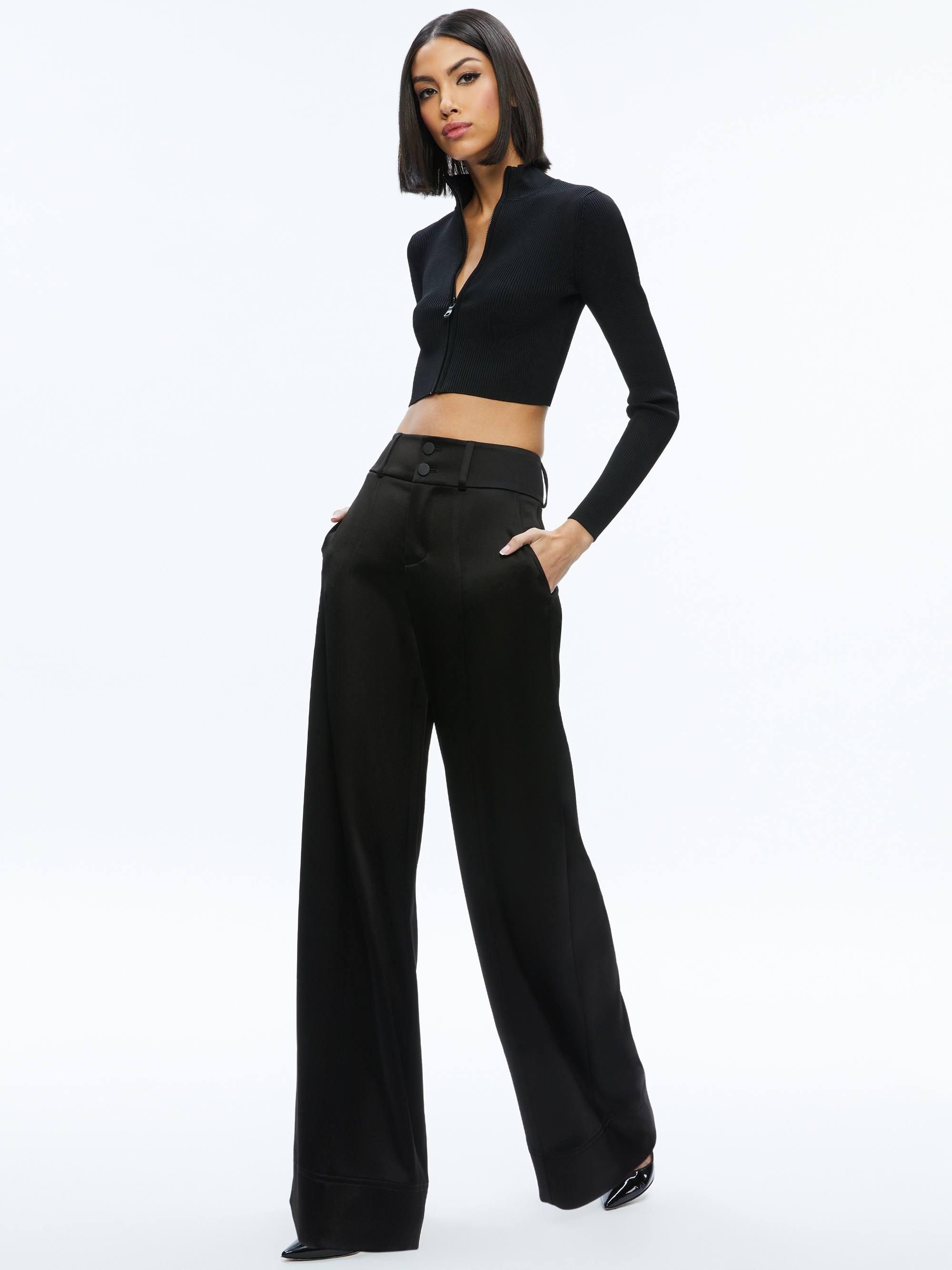 DORRIS RIBBED ZIP UP CARDIGAN - 6