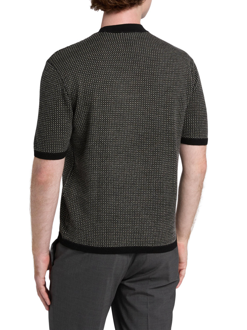Men's Micro Dot Short-Sleeve Crewneck Sweater - Black 5