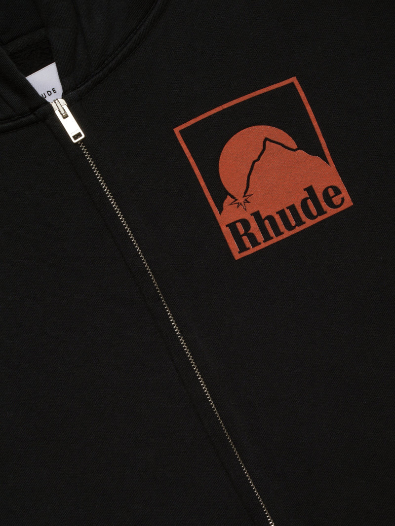 Rhude MOONLIGHT BADGE FULL-ZIP HOODIE outlook