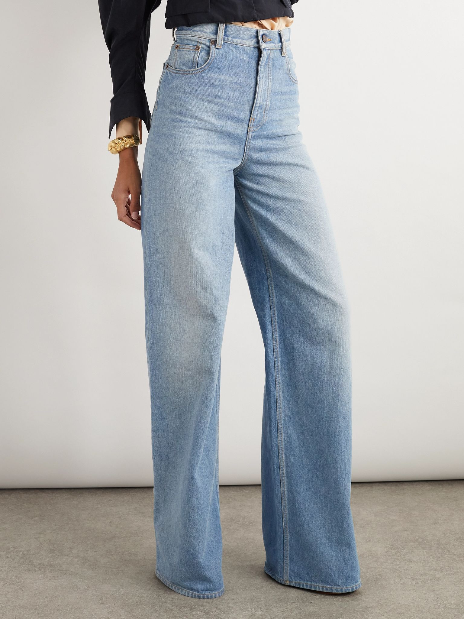 High-rise wide-leg jeans Blue - 3
