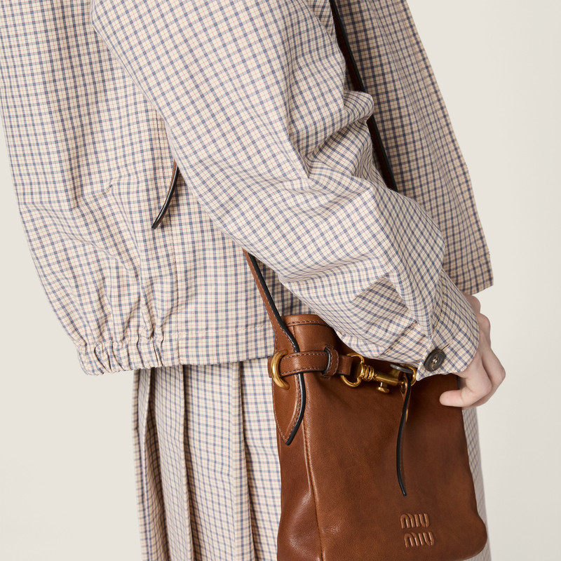 Checked technical fabric blouson jacket 6