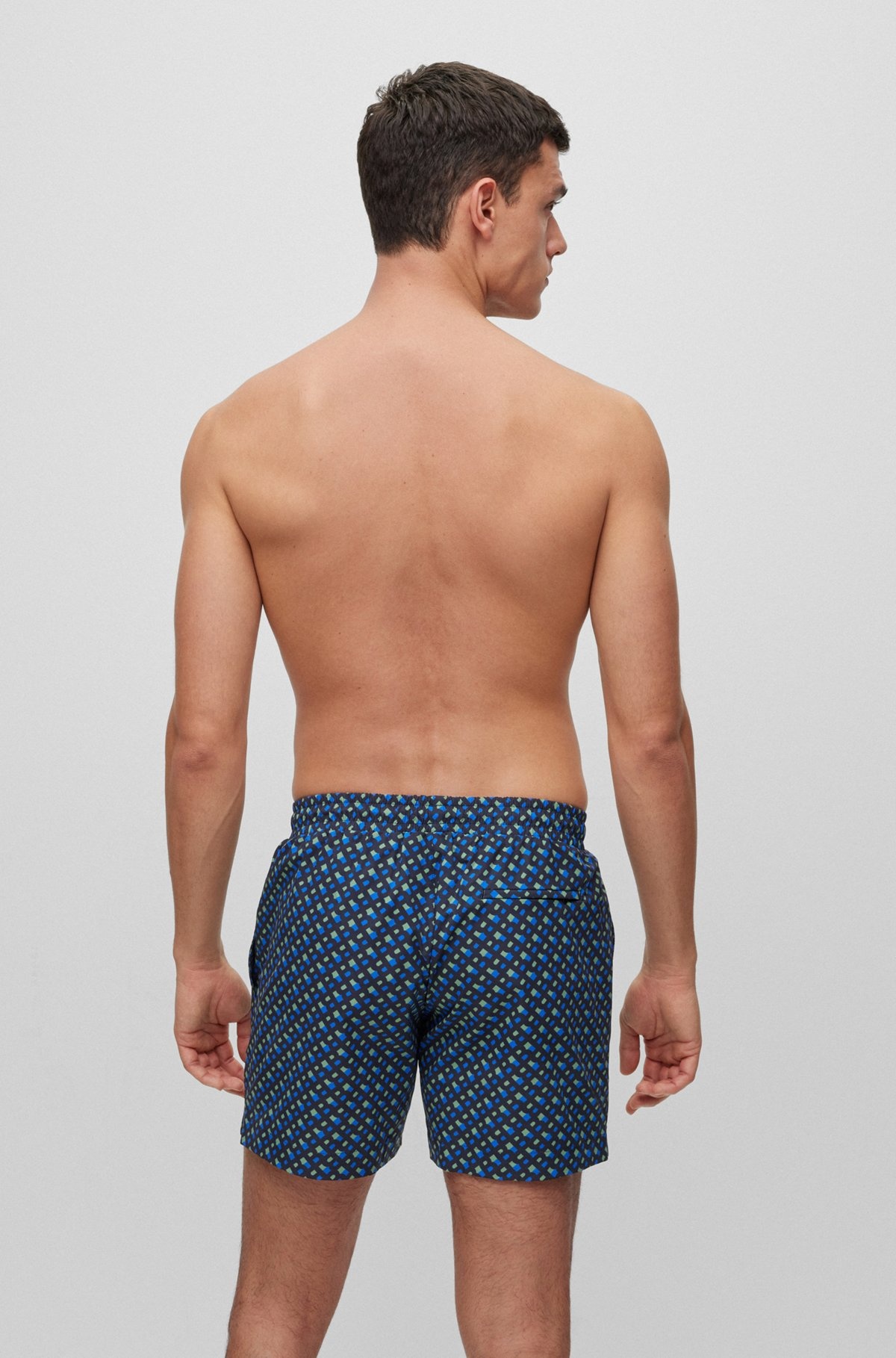 SWIM SHORTS WITH MONOGRAM PRINT - 4