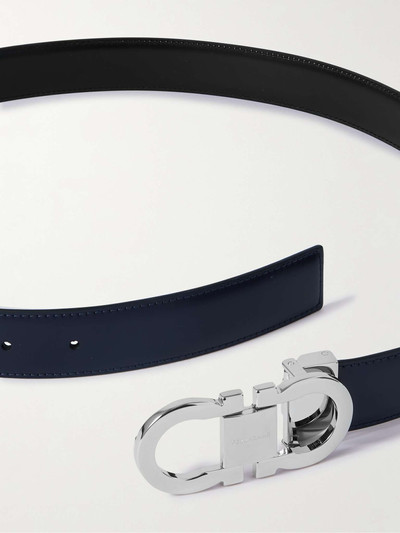 FERRAGAMO 3cm Gancini Reversible Leather Belt outlook