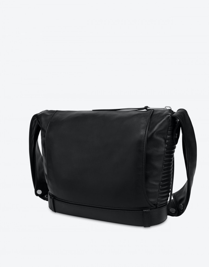 BIKER-STYLE NAPPA LEATHER CROSSBODY BAG 2
