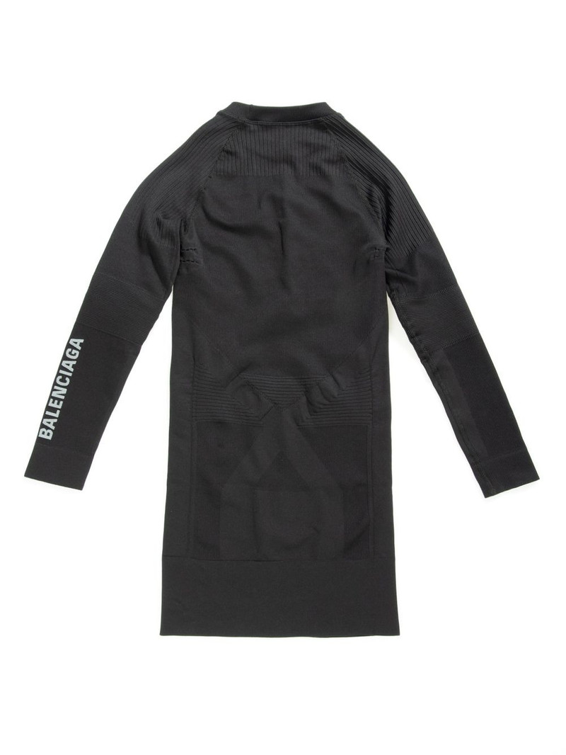 BALENCIAGA long-sleeved ribbed minidress outlook