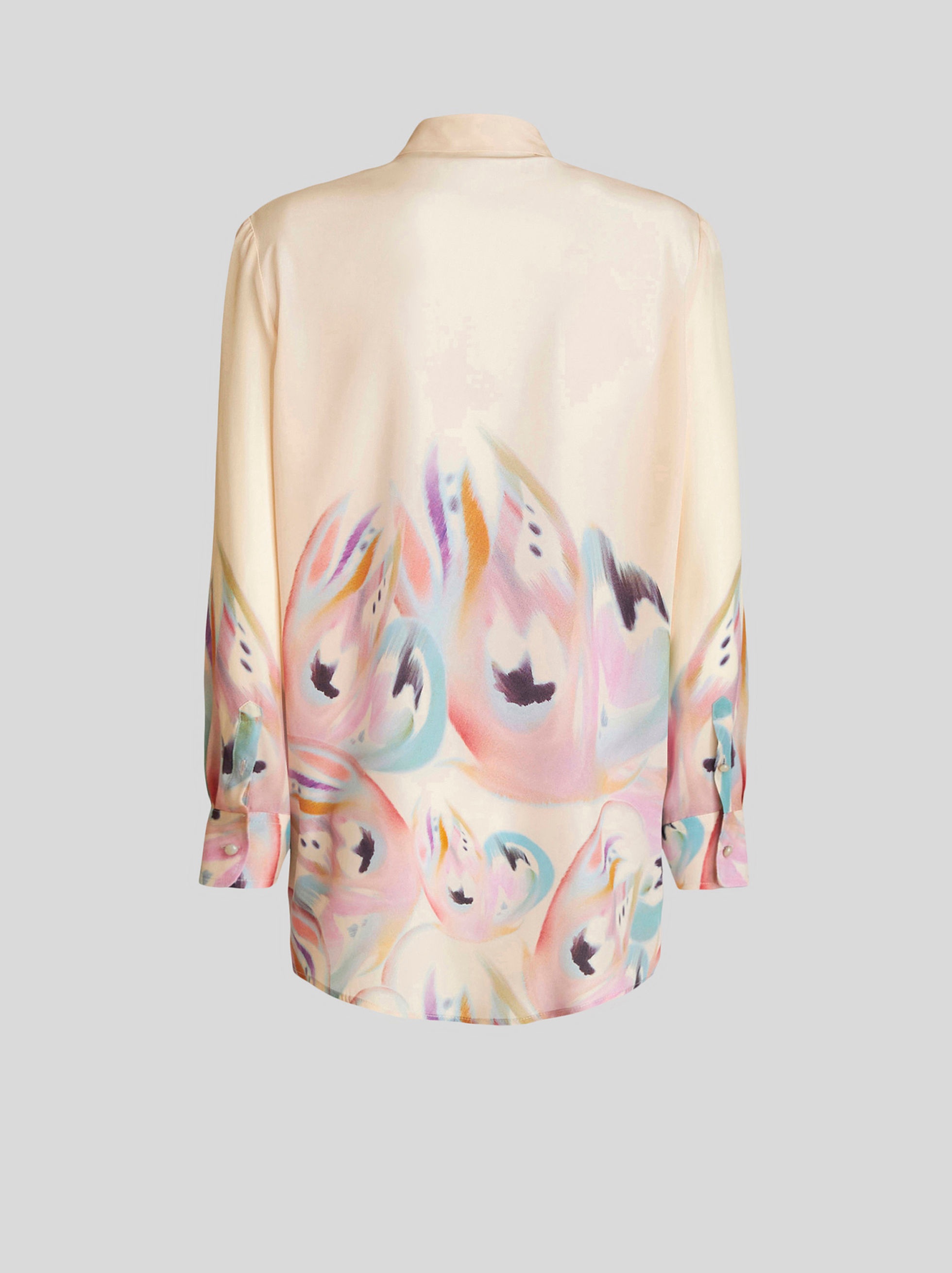 SILK SHIRT WITH BUTTERFLY WING - 5