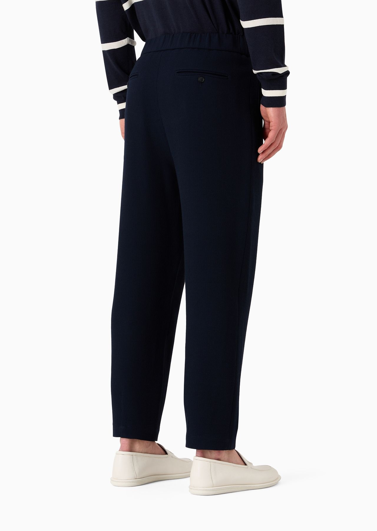 Single-pleat virgin wool trousers - 3