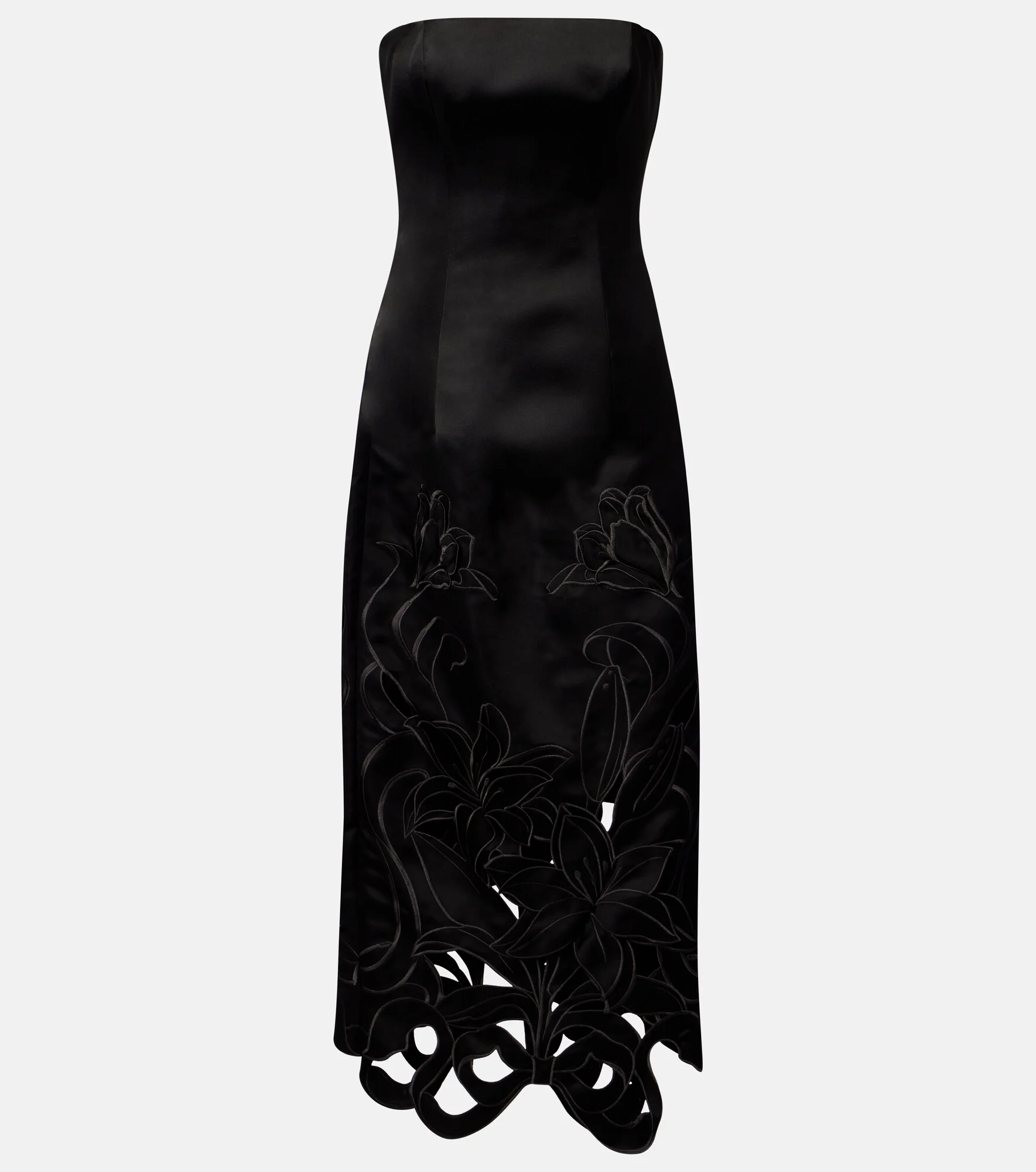 Rayna floral-appliqué bustier gown - 1