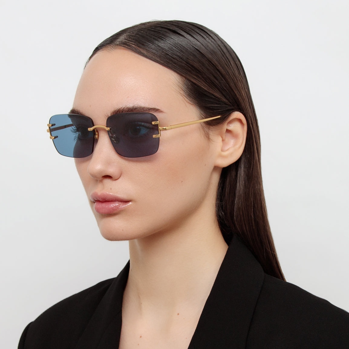 Men's Sasha Square Sunglasses in Yellow Gold - 3