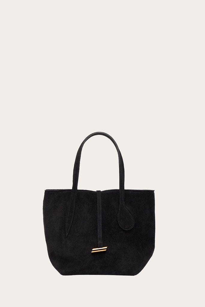 SPROUT TOTE MINI BLACK SUEDE - 6