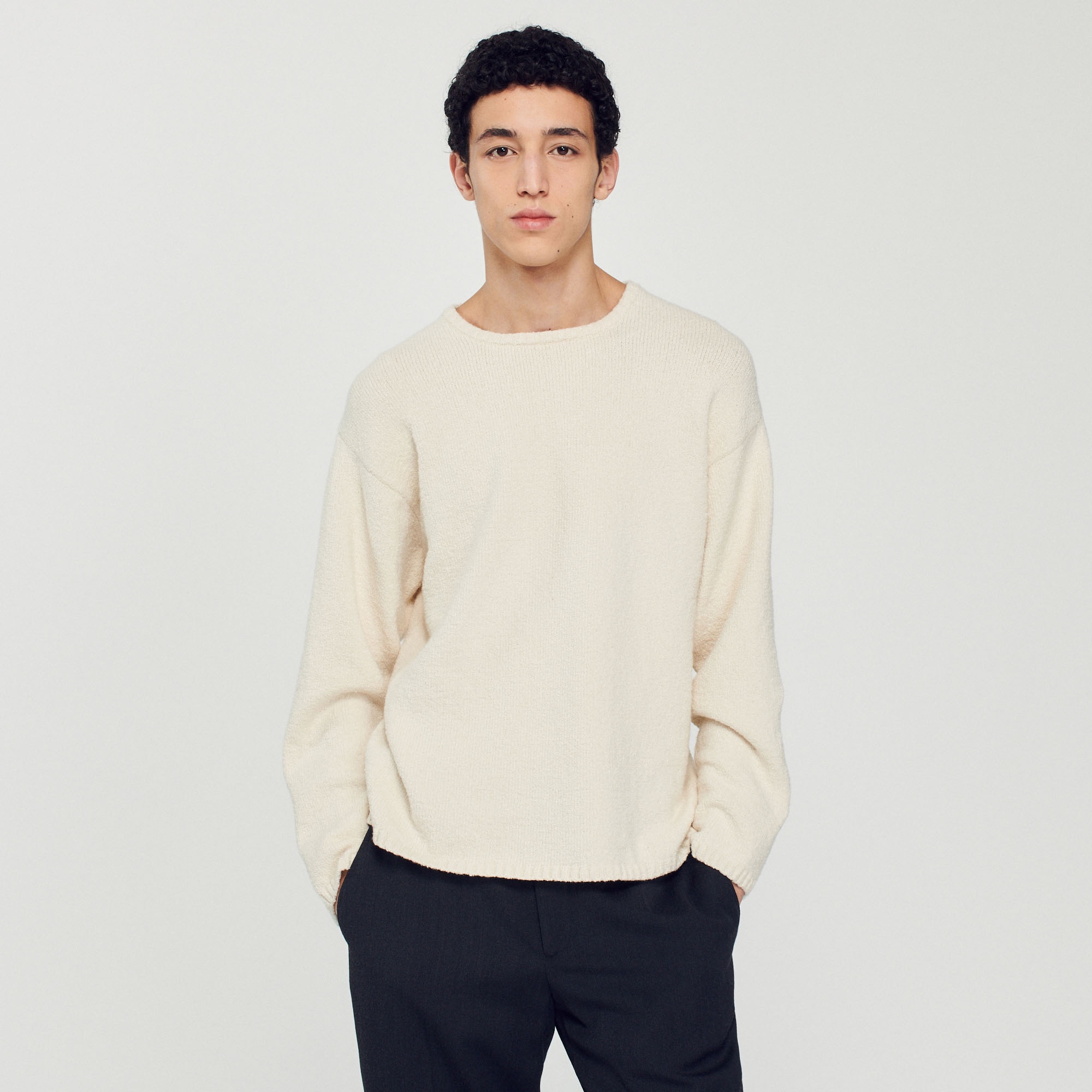 Bouclé knit sweater - 5