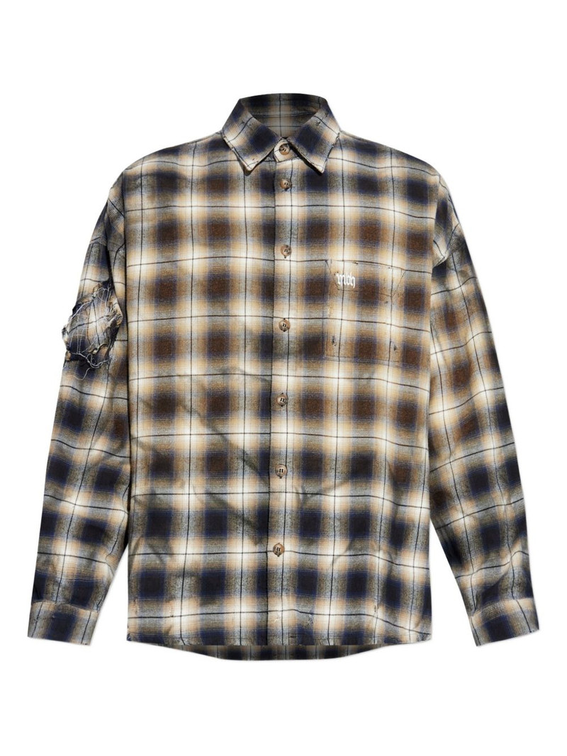 plaid ripped shirt 1