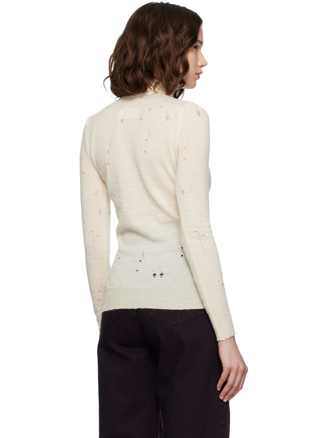 Off-White Wool Turtleneck - 3