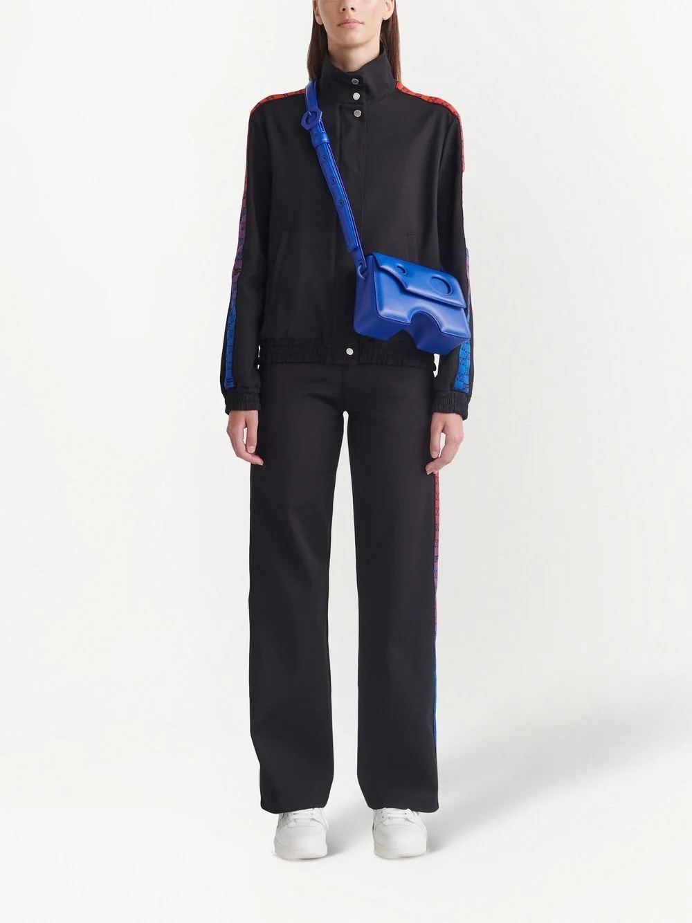 monogram-band track jacket - 2