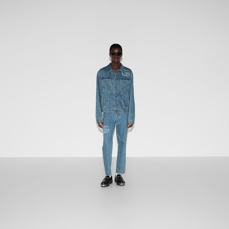 GUCCI Lasered Double G denim jacket outlook