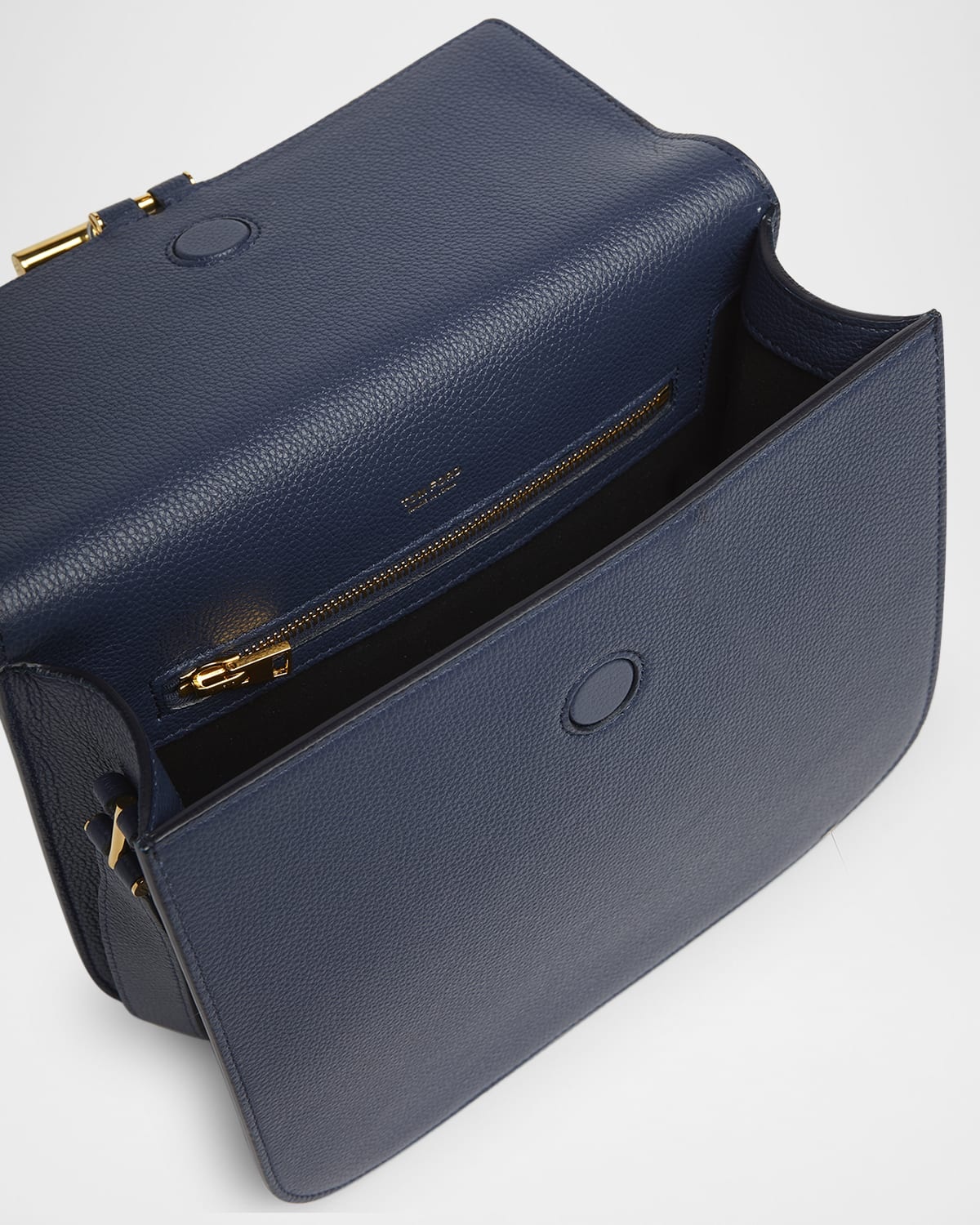 Tara Medium Crossbody in Grained Leather with Leather Strap - 4