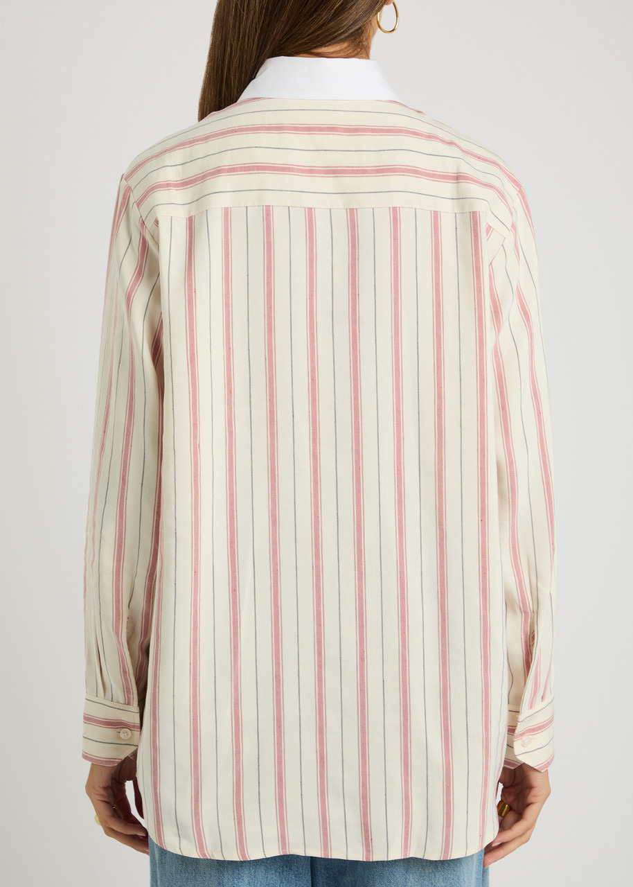 Bettter Linden Striped Silk-blend Shirt - 3