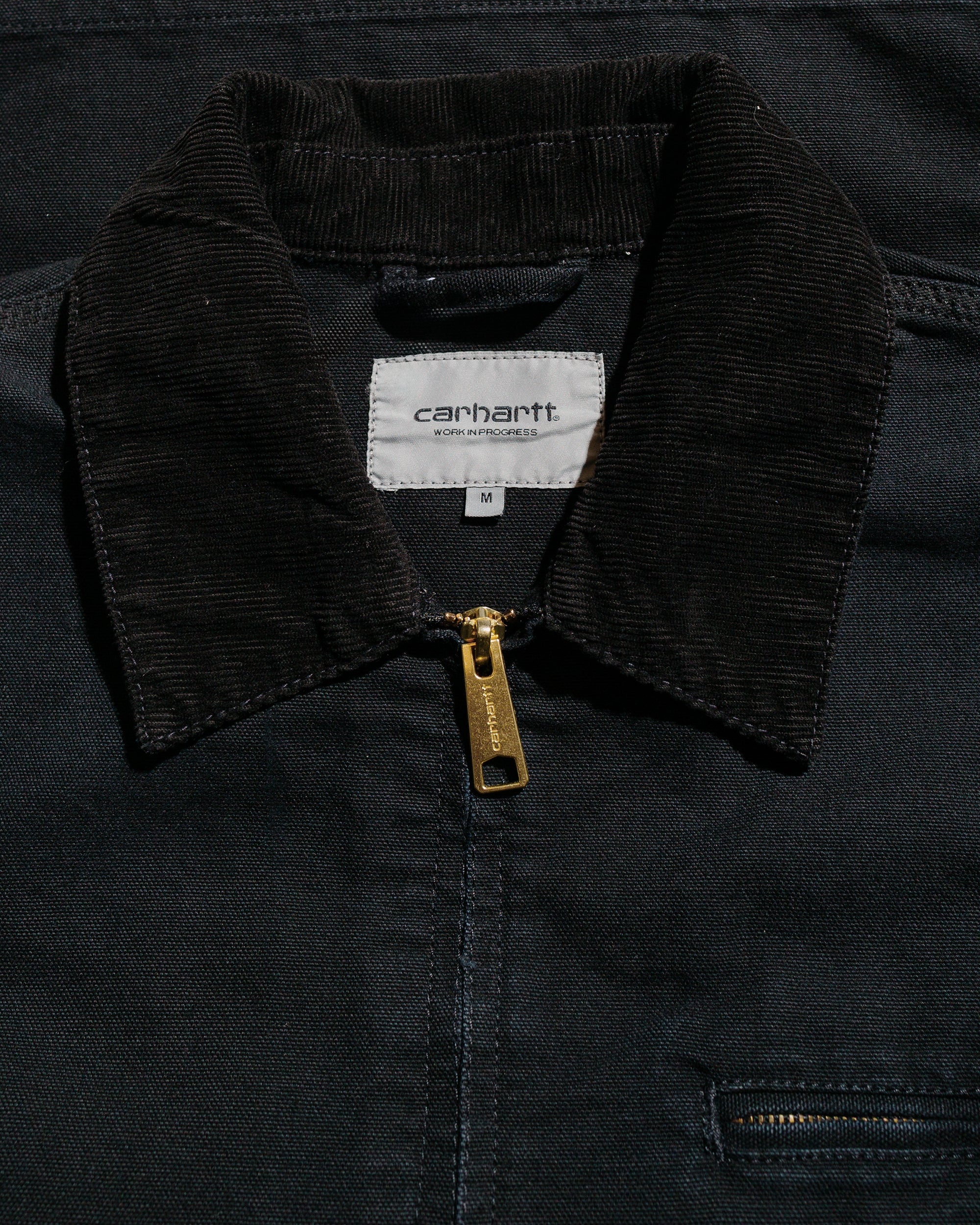Carhartt W.I.P. OG Detroit Jacket Black/Black Aged Canvas - 5