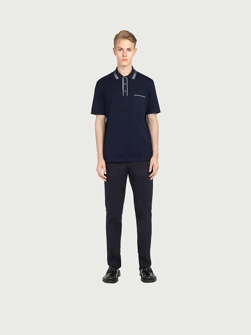 FERRAGAMO SHORT SLEEVED POLO WITH LOGO outlook