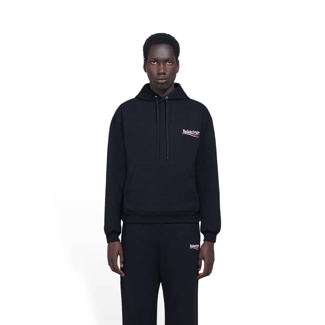 Men's Political Campaign Hoodie Medium Fit in Black - 5