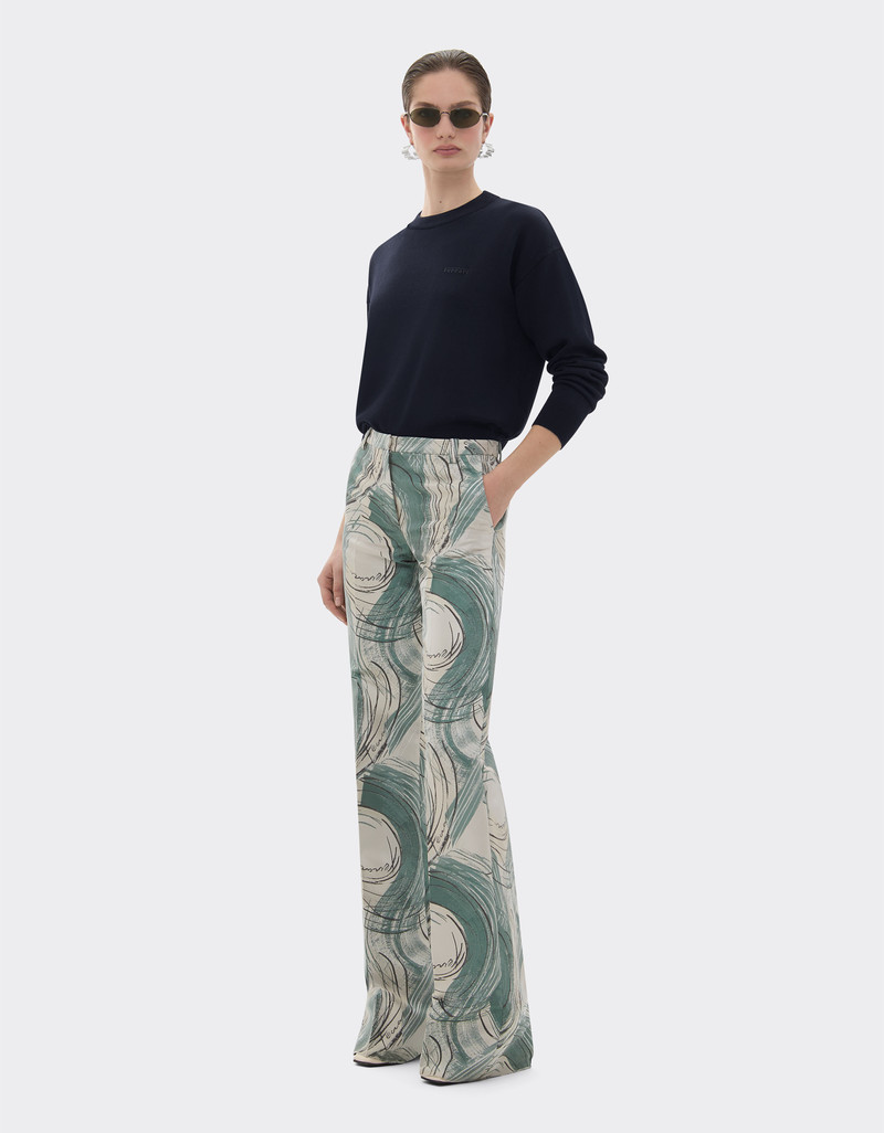 Cotton and silk long sleeve sweater 3