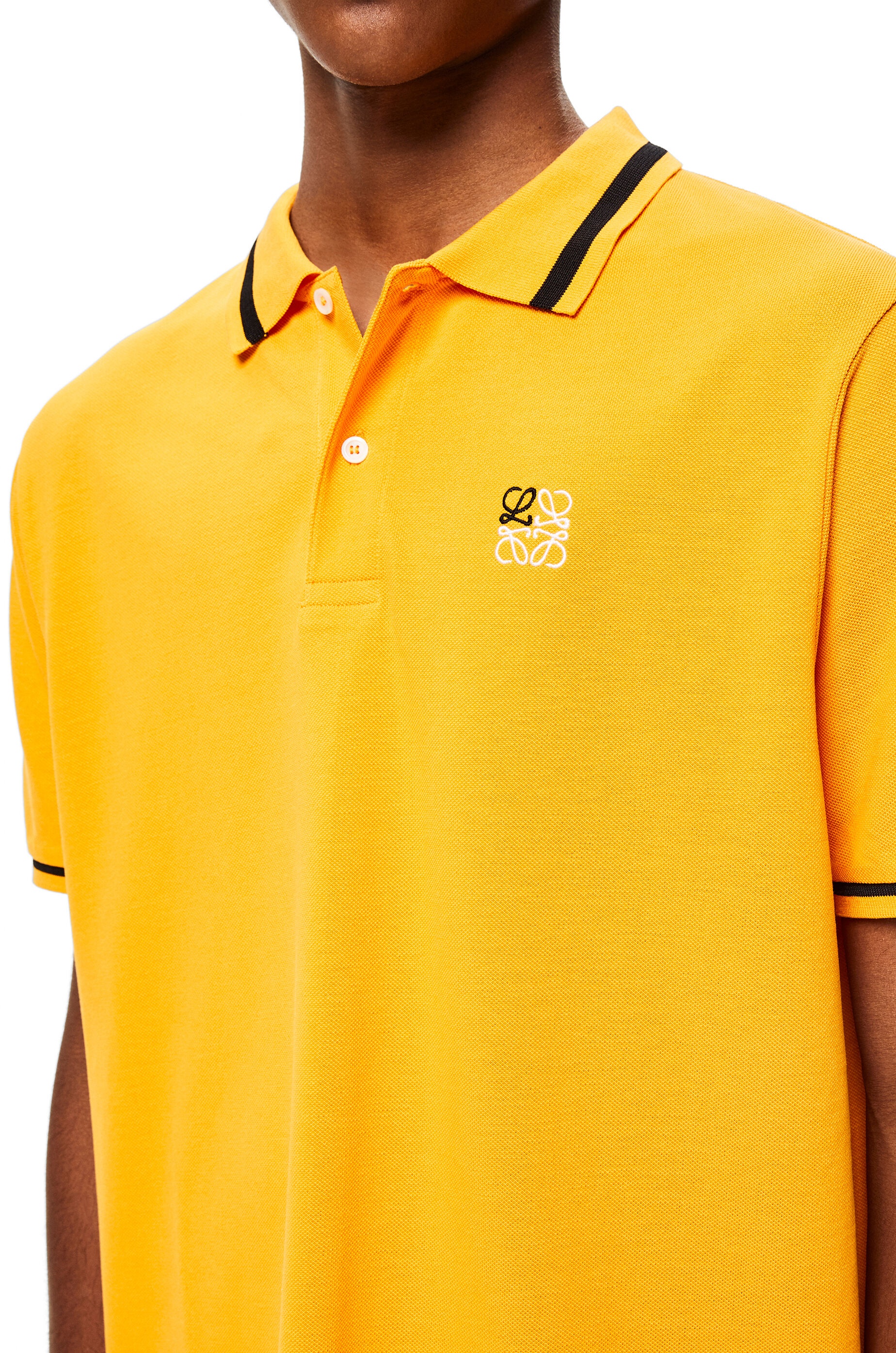 Anagram embroidered polo in cotton - 5