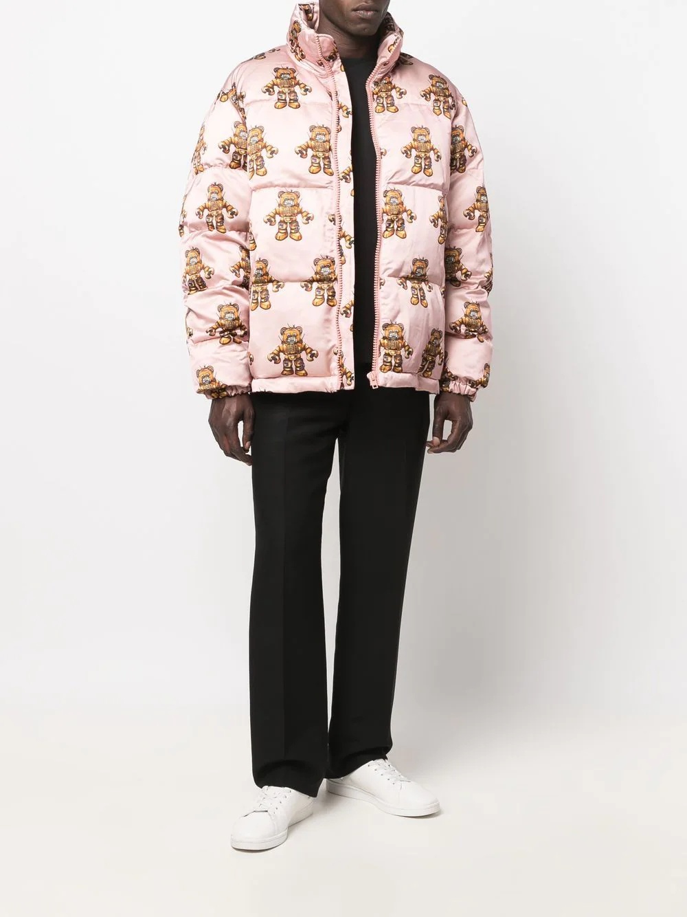 graphic-print padded coat - 2