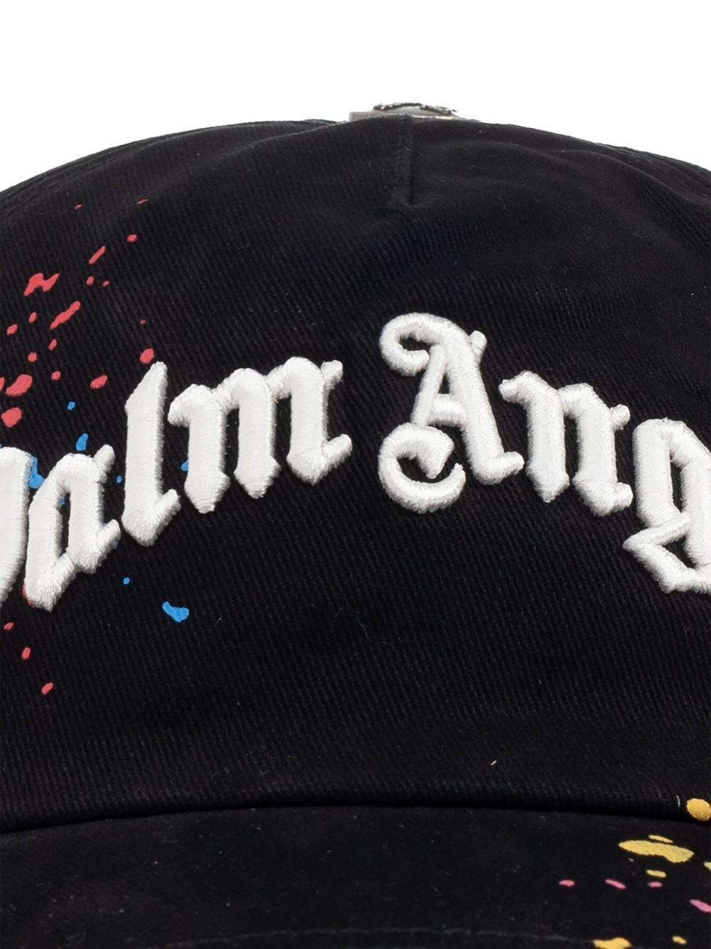 paint-splatter logo-embroidered cap - 3