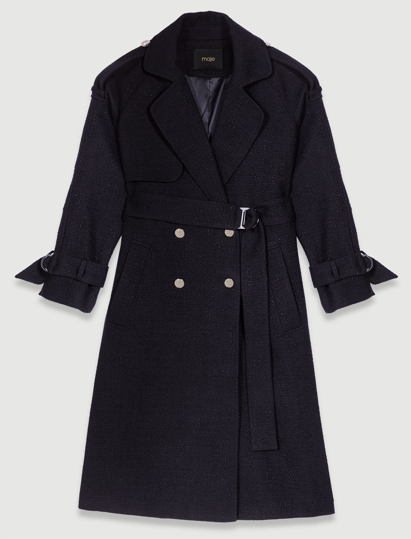 Tweed trench coat - 1