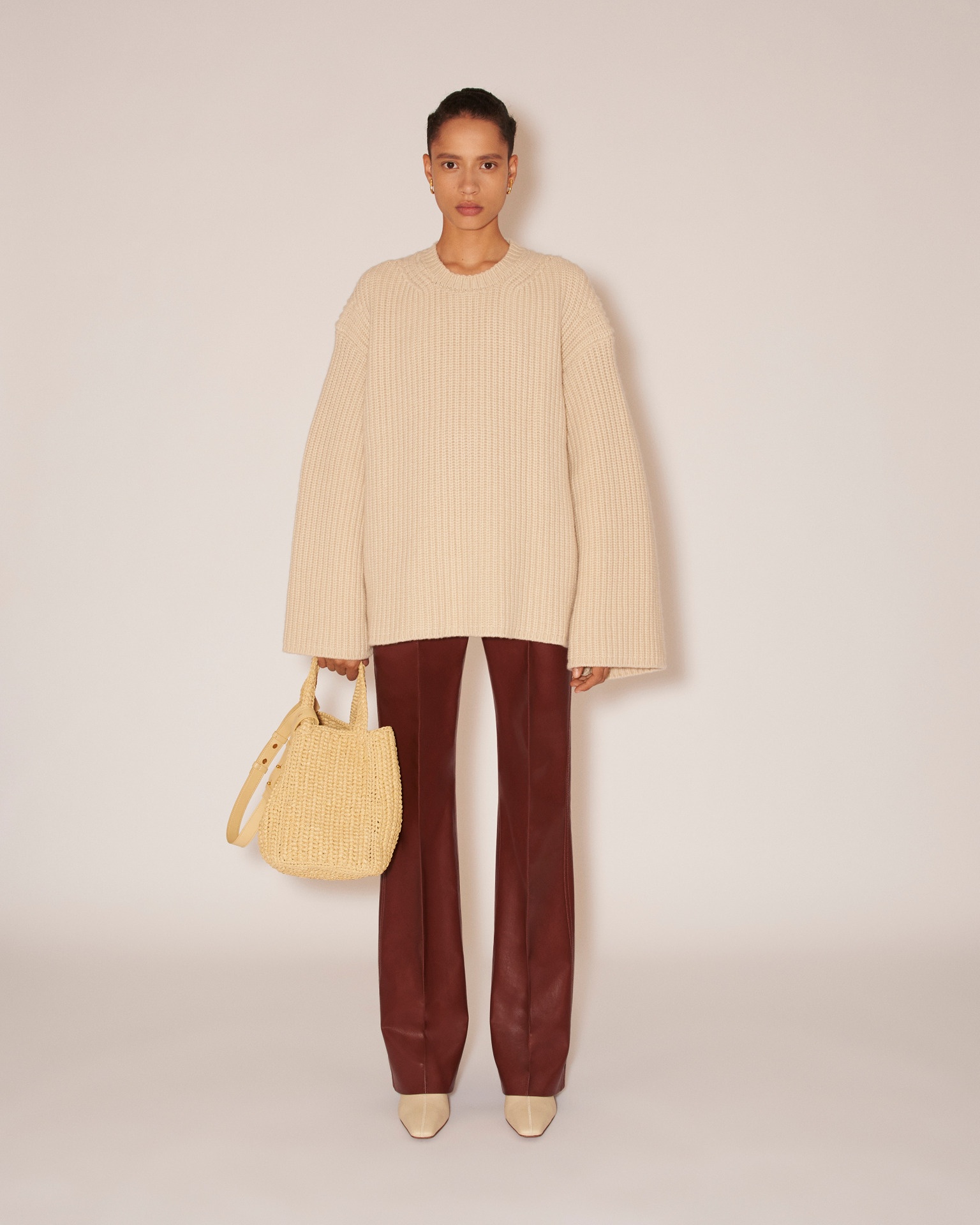 MAURA - Cashmere-merino chunky sweater - Beige - 2