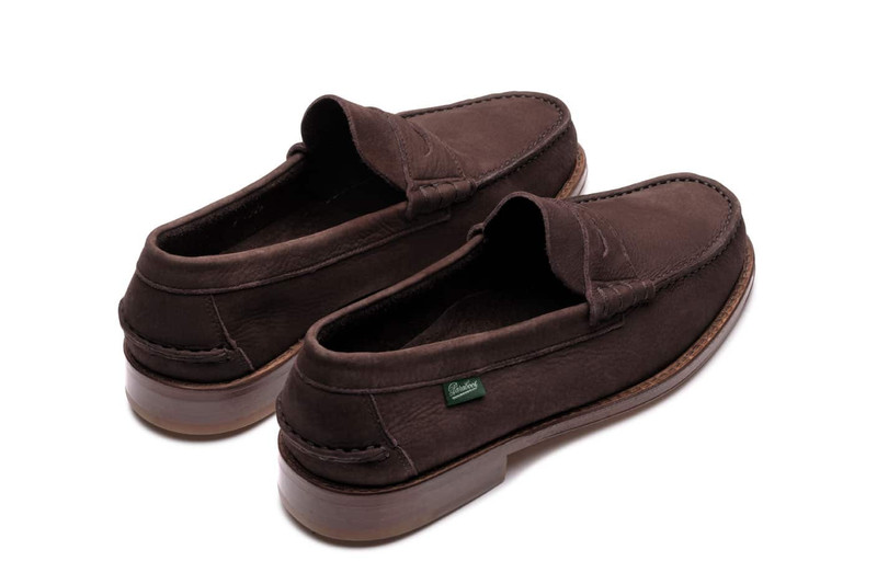 Paraboot Coraux Taurillon Nubuck Chocolate - Leather Sole outlook