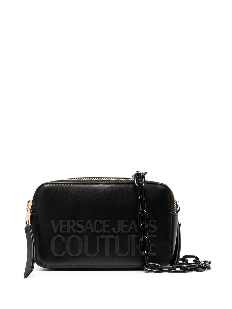 logo embossed shoulder bag 6